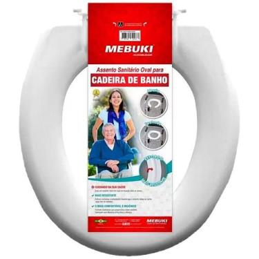 Imagem de Assento Sanitário Oval Mebuki para Cadeira de Banho Fechado - unidade