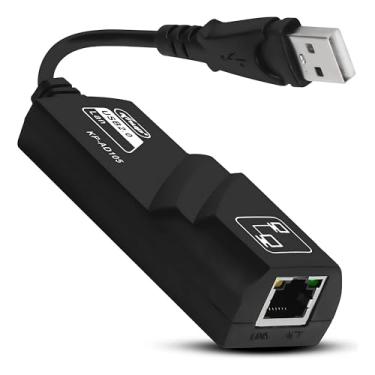Imagem de Adaptador de Rede USB para RJ45 Ethernet 10/100 Mbps Compatível Redes Gigabit, Placa de Rede Externa Plug & Play, Windows Mac Linux Notebook e PC