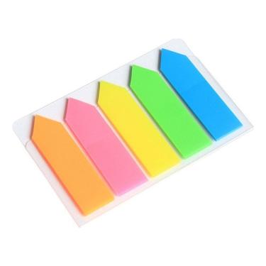 Imagem de 100 Folhas Post It Transparente Colorido Marcador De Pagina