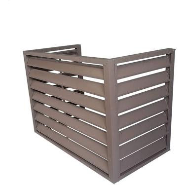 Imagem de Tampa De Alumínio Para Ar Condicionado E Bomba De Calor, Mini Tampa De Ar Condicionado Split Para Unidades Externas, Cerca Para Esconder O Ar Condicionado, Outer Materia, Brown, 110*60*80cm/43*24*32in