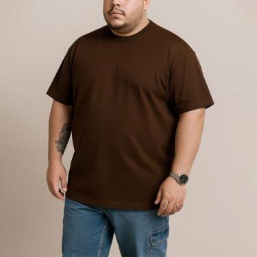 Imagem de Camiseta Oversized Masculina Plus Size G1 ao G4 100% Algodão Estilo St