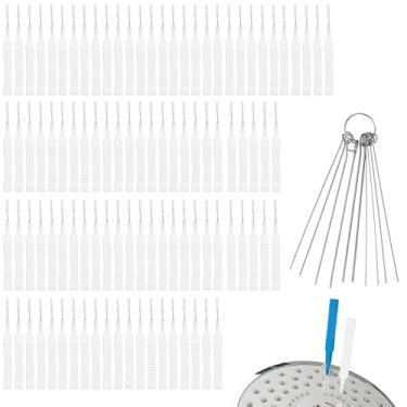 Imagem de Kit de limpeza de chuveiro, ferramenta de limpeza de bocal 2 em 1 com escovas de vários tamanhos e palhetas de aço inoxidável para pia de torneira de banheiro, acessórios de impressora 3D