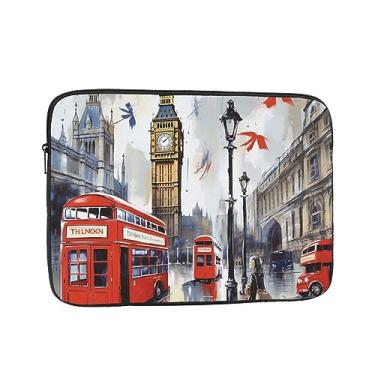 Imagem de Capa para laptop London Bolsa para laptop Bolsa de transporte para computador 10 polegadas Capa protetora para notebook