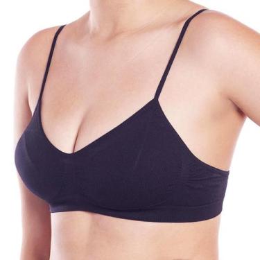 Imagem de Sutiã Básico Triângulo Modelo Top Sem Bojo Trifil, M, Preto