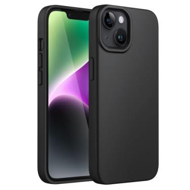 Imagem de JETech Capa de Silicone para iPhone 14 6,1 Polegadas, Case Protetora para Corpo Inteiro com Toque Suave e Sedoso, Capinha à Prova de Choque com Forro de Microfibra (Preto)