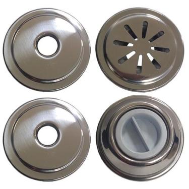Imagem de Kit 2 Retorno 1 Aspiração 1 Nível Piscina Alvenaria Inox 50mm - Hidral