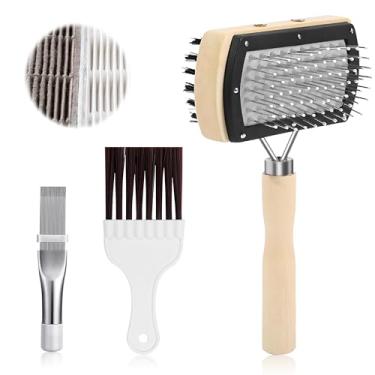 Imagem de CARELAX Conjunto de escova de limpeza de barbatana condensadora de ar condicionado de 3 peças – Limpador de bobina CA para evaporador e mini unidades divididas, escova de limpeza de bobina de