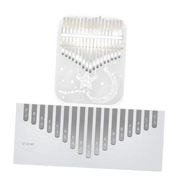 Imagem de Almencla Piano de polegar com 17 teclas, piano com martelo afinado e acessórios, instrumento acrílico de marimba para adolescentes, crianças, presente de, C