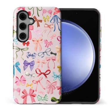 Imagem de ilikediy Capa para Samsung Galaxy S24 FE, HL2 Cor Estética Gravata Borboleta Híbrida 2 Camadas Capa Rígida Design Padrão de Silicone Capa Protetora