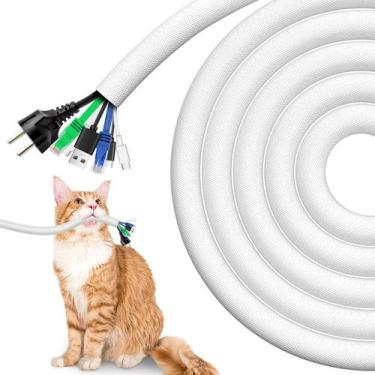 Imagem de Capa de cabo AGPTEK 2m 3,5 cm para cães e gatos, protetor de cordão br