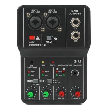 Imagem de Mini Mesa de Som Mixer 2 Canais LELONG Lançamento 2025 - Hy320 Pro