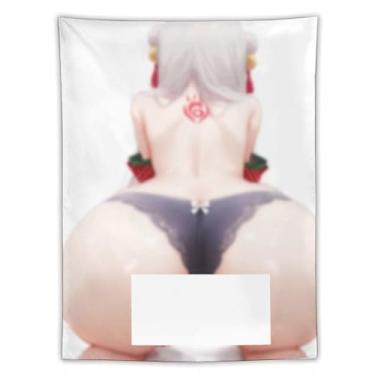 Imagem de LIEGBMEU Sexy Bikini Hot Anime Girl Tapeçaria 152.4 cm x 203.2 cm Interior Exterior Wall Quilt Art Decoração de Tapeçaria Caprichosa, AD08