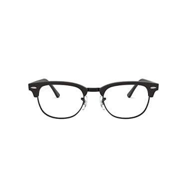 Imagem de Armação de óculos de grau Ray-Ban RX5154 Clubmaster Square Prescription, preto fosco/lente de demonstração, 49 mm