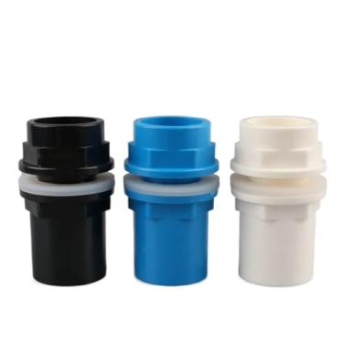 Imagem de Black/White/Blue 20~50mm PVC Pipe Aquarium Fish Tank Drain Joints Home Garden DIY Water Inlet Outlet Tank Pipe Connectors(Black,Inner Dia 32mm)