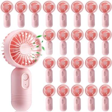Imagem de Mini ventilador portátil Rossesay, pacote com 24, USB recarregável, ro