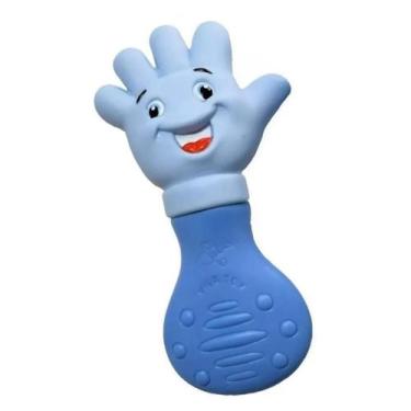 Imagem de Mordedor Sensorial Lavavel Atóxico Vila Toy Mãozinha Pézinho Azul Rosa