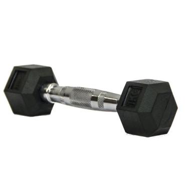 Imagem de Halter dumbell emborrachado sextavado cromado rae - 1kg, U, Unica