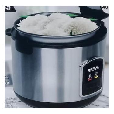 Imagem de Panela Elétrica de Arroz 1L 127V 400W - Antiaderente, Tampa com Trava, Função Aquecer e Cozinhar, Ideal para Pequenas Porções
