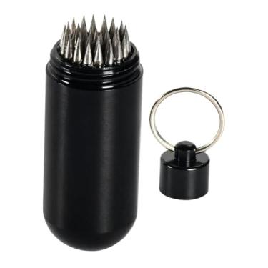 Imagem de Generic Ferramenta de reparo de ponta de taco de sinuca, ferramenta de modelagem de ponta com chaveiro, manutenção profissional, suprimentos práticos de, Preto