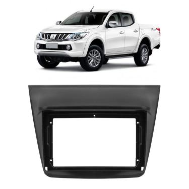 Imagem de Moldura Painel Central Multimidia 9 Polegadas L200 Triton 2009 à 2016 Pajero Dakar 2009 à 2016 Preta
