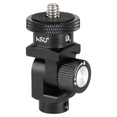 Imagem de HSU Adaptador de montagem vertical, alumínio 1/10.2 cm-20 orifício de parafuso de rotação de 360° para câmera Insta360 X4/X3/X2/X/RS/R/GoPro/Sony/DSLR Flash de câmera e outras câmeras