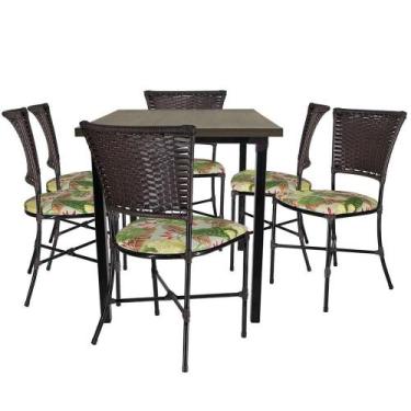 Imagem de Mesa Cadeiras Gramado Tabaco Jogo De Jardim - PANERO MÓVEIS