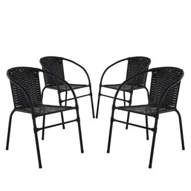 Imagem de 4 Cadeiras Happy Hour Para Jardim Estilo Beleza Com Qualidade Panero -