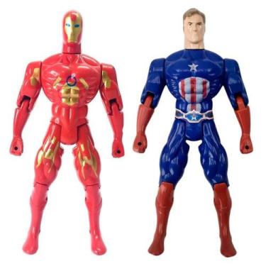 Imagem de Kit 2 Bonecos Articulados Super Heróis Liga Da Justiça 29 Cm - Gici Ki