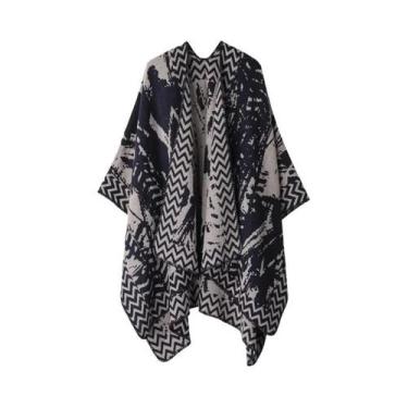 Imagem de Cachecol De Inverno Chunky De Imitação De Cashmere Para Mulheres, Esti