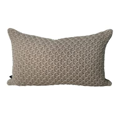 Imagem de Almofada em Tricot Tramado Offwhite Retangular