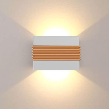 Imagem de Kawell Arandelas de parede LED modernas para cima e para baixo, lâmpada de parede LED criativa para ambientes internos e externos, luminária de parede de corredor de 10 W, para quarto, sala de estar