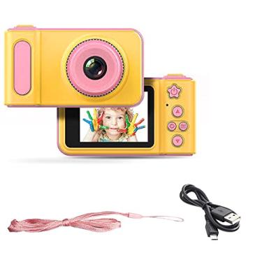 Imagem de Acuvar Câmera digital compacta para fotos e vídeos Full 1080p Kids Selfie HD com tela LCD de 5.1 cm, videogames e carregamento micro USB (rosa, somente câmera)