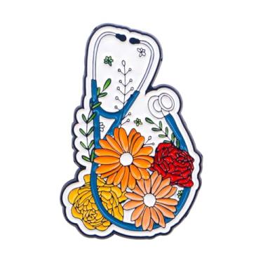 Imagem de Broche de útero, alfinetes de obgyn médicos, broche de estetoscópio, símbolo de medicina, broche de pulmão para ginecologista, médicos, enfermeiras, presentes joias, Medium, Metal, Sem Pedra Preciosa