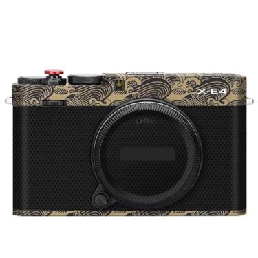 Imagem de X-E4 Premium Camera Premium Adesivo Película Protetora Anti-arranhões para FujiFilm X-E4 XE4 Decalques (Ouro Onda)