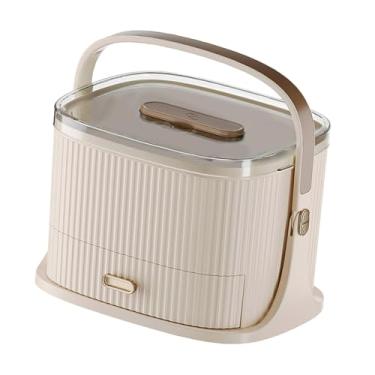 Imagem de Zialofi Organizador de medicamentos, caixa de primeiros socorros, grande capacidade, portátil, recipiente vazio, caixa de medicamentos para escritório, CafÉ