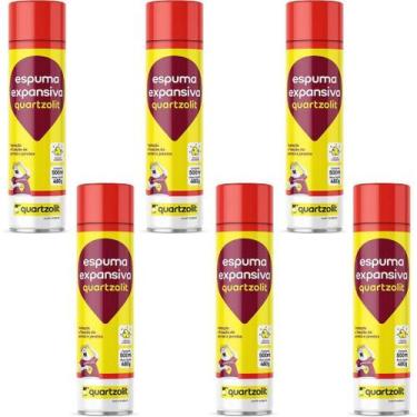 Imagem de Kit C/6 Espuma Expansiva Poliuretano 500Ml/340G Quartzolit