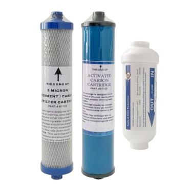 Imagem de Conjunto de filtros de substituição pré/post/em linha compatível com Millennium MRO-35, Lindyspring LSRO35, ECLIPSE WRO-35, PureChoice AQPC-35, PURO-35, HERO II Series, UltraWater R.O. Sistema de água