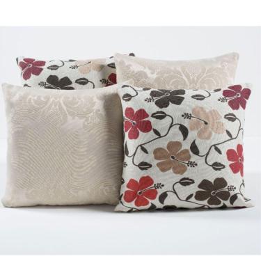 Imagem de Capa Almofada Estampada Jacquard Decorativas com Ziper 4 unidades