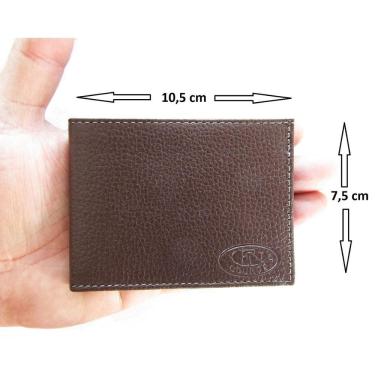 Imagem de Mini Carteira Masculina Compacta De Couro