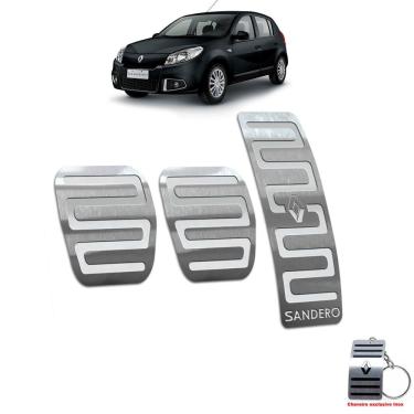 Imagem de Pedaleira Manual Renault Sandero 2008 Até 2013 Aço Inox