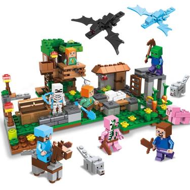 Imagem de Bloco de Montar Batalha na Vila Craft Brinquedo 380 pçs 8808