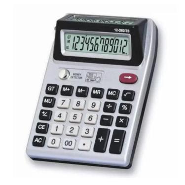 Imagem de Calculadora 12 Díg Com Detector De Notas Falsas 2 Visores