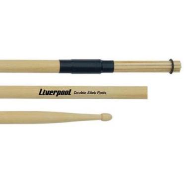 Imagem de Baqueta Rod e Normal Liverpool Double Stick Rods RD-164 com 2 Lados, Cerdas de Bambu e Clássica (114
