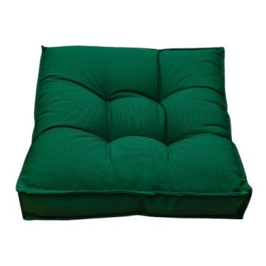 Imagem de Almofada Futon 40x40 Quadrado Assento Banco Shelter(Verde Bandeira)