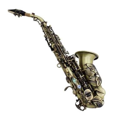 Imagem de Mingzhe Bb Soprano Saxofone Vintage Bronze de Jazz Bronze de Música Clássica