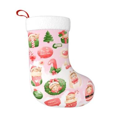 Imagem de Navuxu Meia de Natal personalizada impressa My First Christmas grande 45,7 cm para decorações de festa de Natal, decoração de lareira