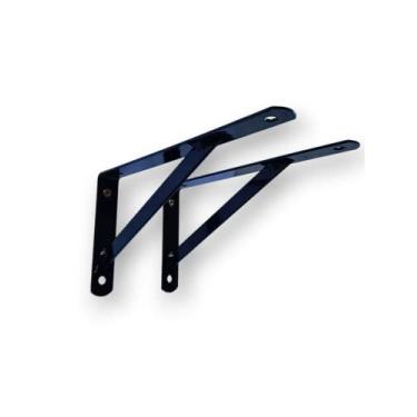 Imagem de 12 Suporte para Prateleira tipo Mão Francesa 20cm Preto