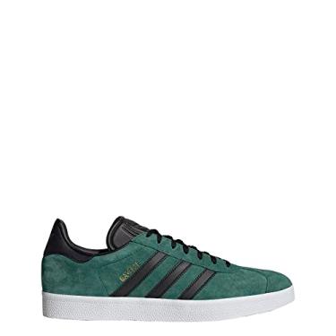 Imagem de adidas Tênis masculino Cblack/Ftwwht/Goldmt unissex Gazelle ADV Core blackFtwr Branco/dourado met. 48 EUA, Verde universitário/preto/dourado metálico, 38