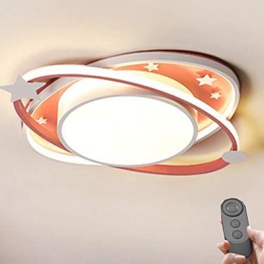 Imagem de Luminária de teto LED regulável para crianças com controle remoto, luminária pendente criativa de estrela para quarto, quarto de meninos e meninas, iluminação de teto de desenho animado, lus