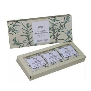 Imagem de Kit Sabonetes em Barra 80g Alecrim Mediterrâneo - Lenvie - Fri Comerci
